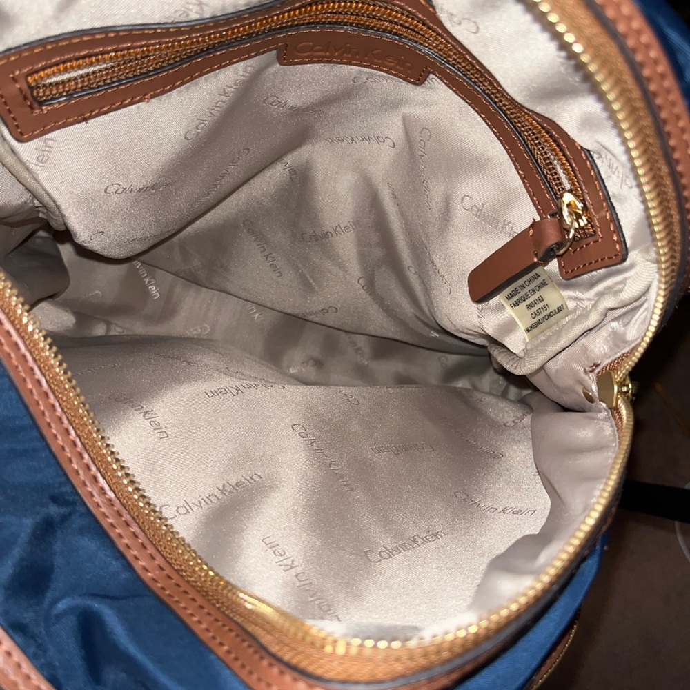 Calvin Klein navy blue and cognac nylon backpack - Picture 8 of 16